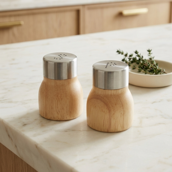 Wooden Salt Shaker - 2 Pcs